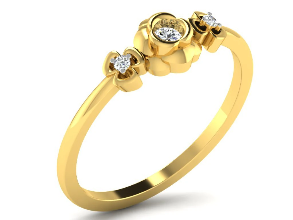 diamond ring for ladies 3D Print Model .c4d .max .obj .3ds .fbx .stl .blend 