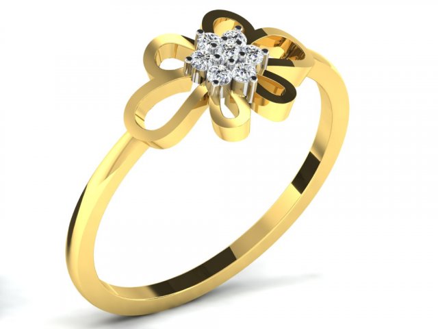diamond ring for ladies 3D-Druckmodell .c4d .max .obj .3ds .fbx .stl .blend 