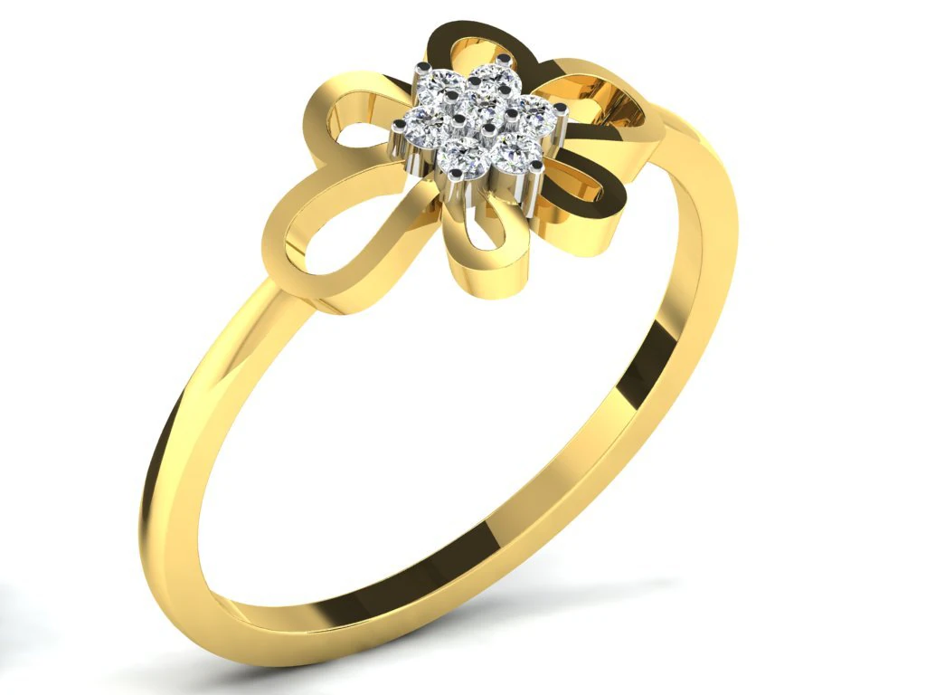 diamond ring for ladies 3D Print Model .c4d .max .obj .3ds .fbx .stl .blend