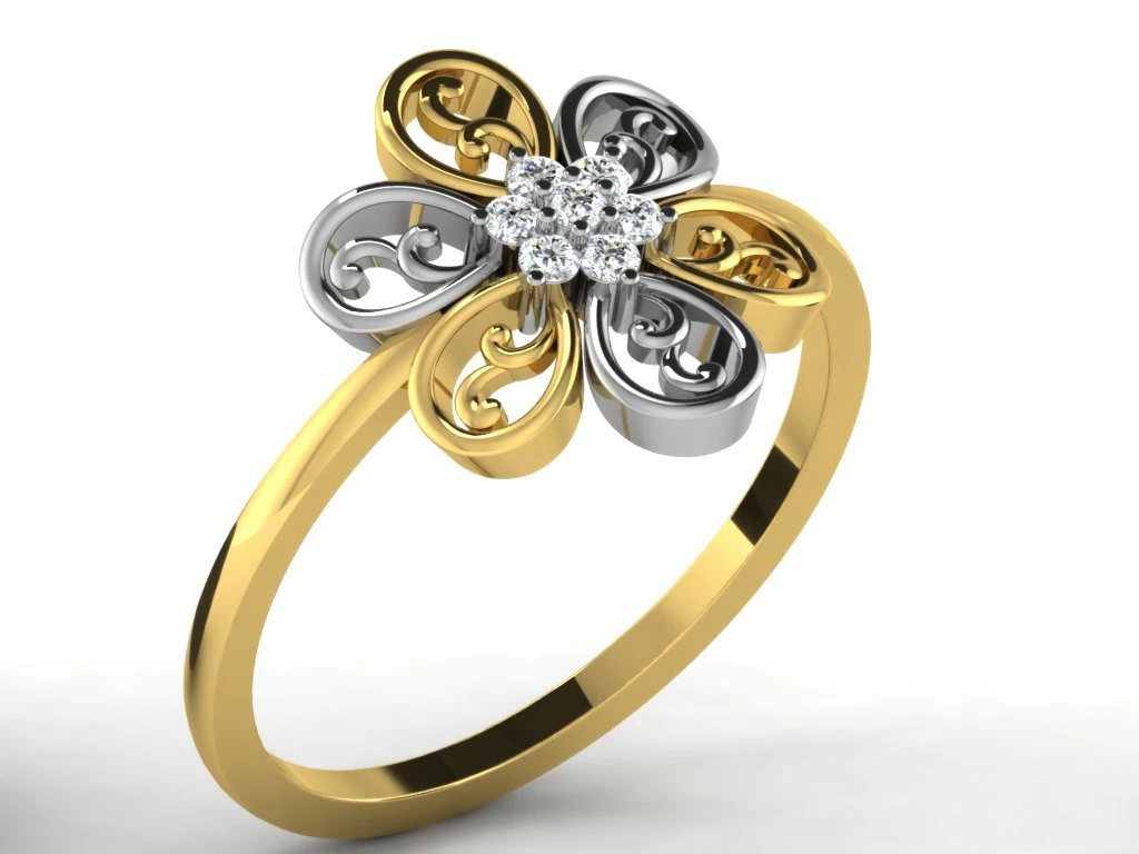 diamond ring for ladies 3D Print Model .c4d .max .obj .3ds .fbx .stl .blend 