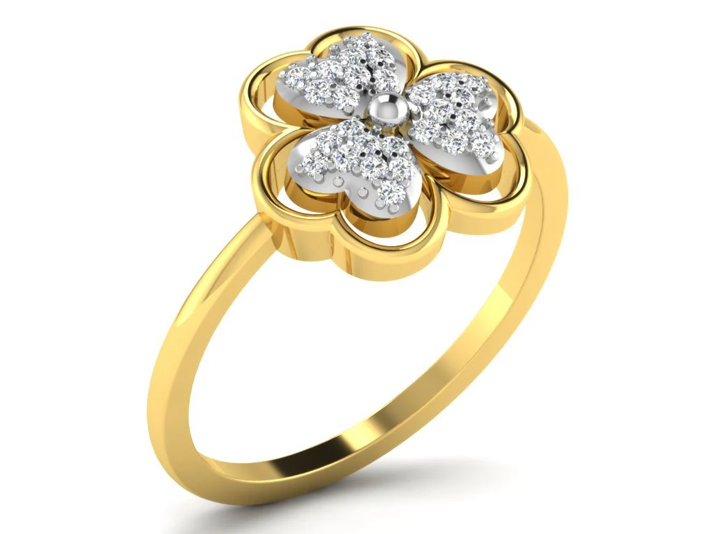 diamond ring for ladies 3D Print Model .c4d .max .obj .3ds .fbx .stl .blend