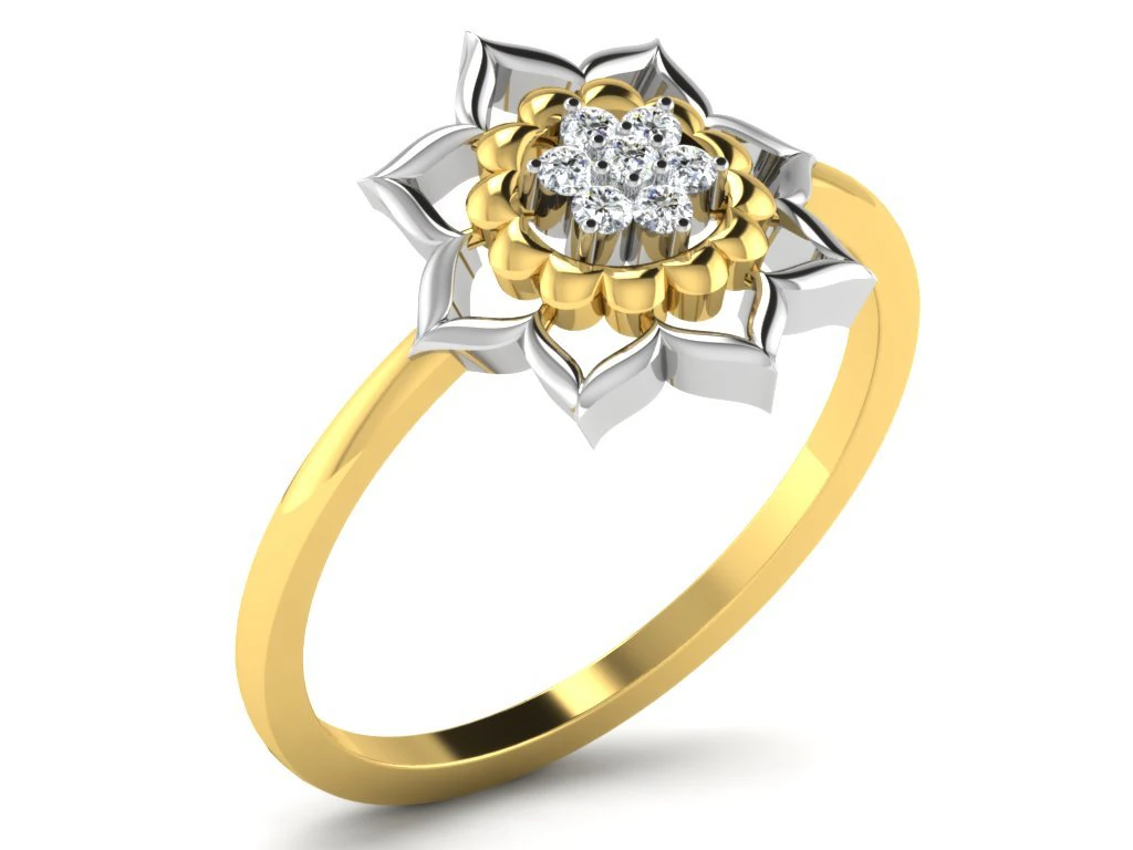 diamond ring for ladies 3D Print Model .c4d .max .obj .3ds .fbx .stl .blend 