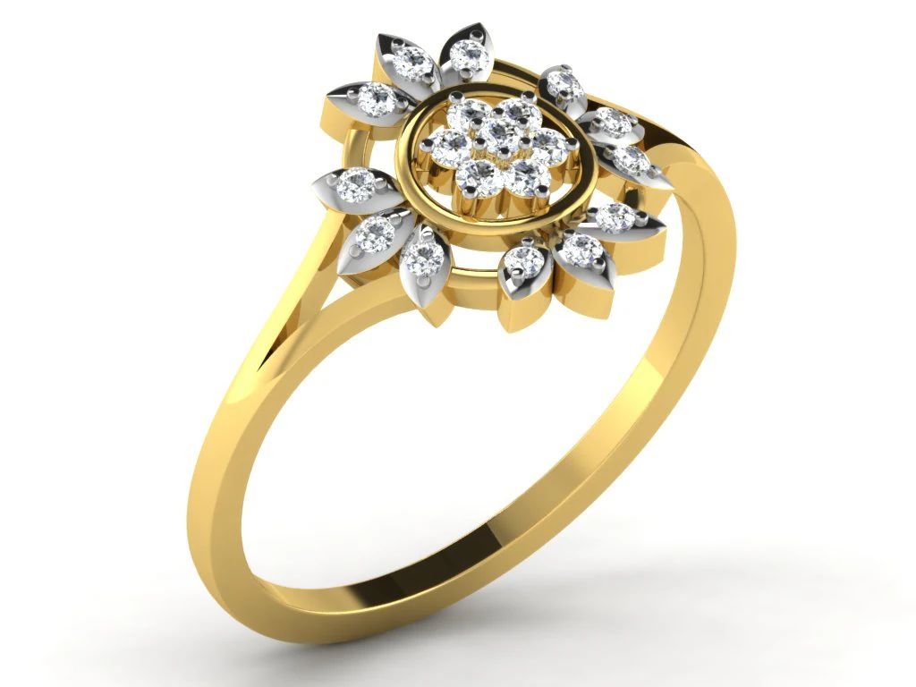 diamond ring for ladies 3D Print Model .c4d .max .obj .3ds .fbx .stl .blend 