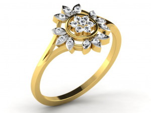 diamond ring for ladies 3D Baskı Modeli