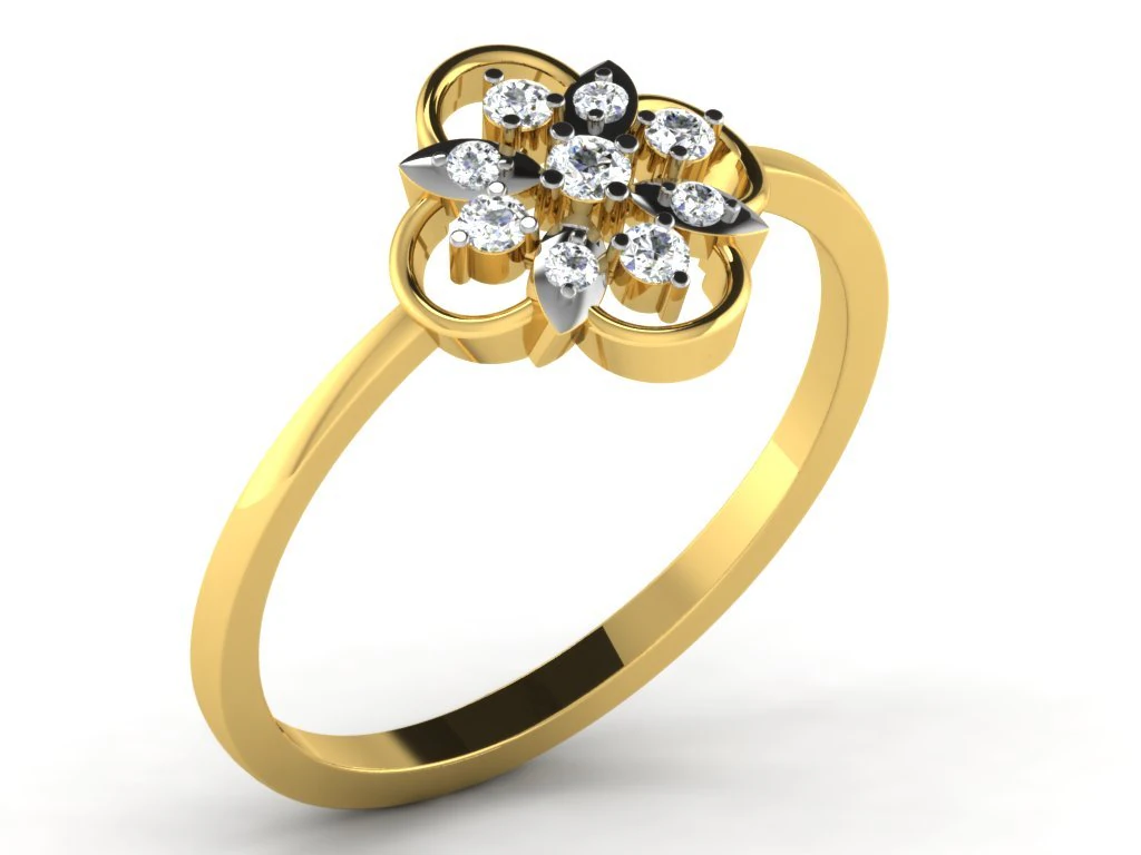 diamond ring for ladies 3D Print Model .c4d .max .obj .3ds .fbx .stl .blend