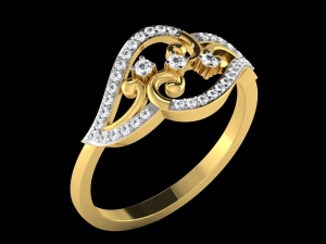 diamond ring for ladies Modèles 3D en vedette