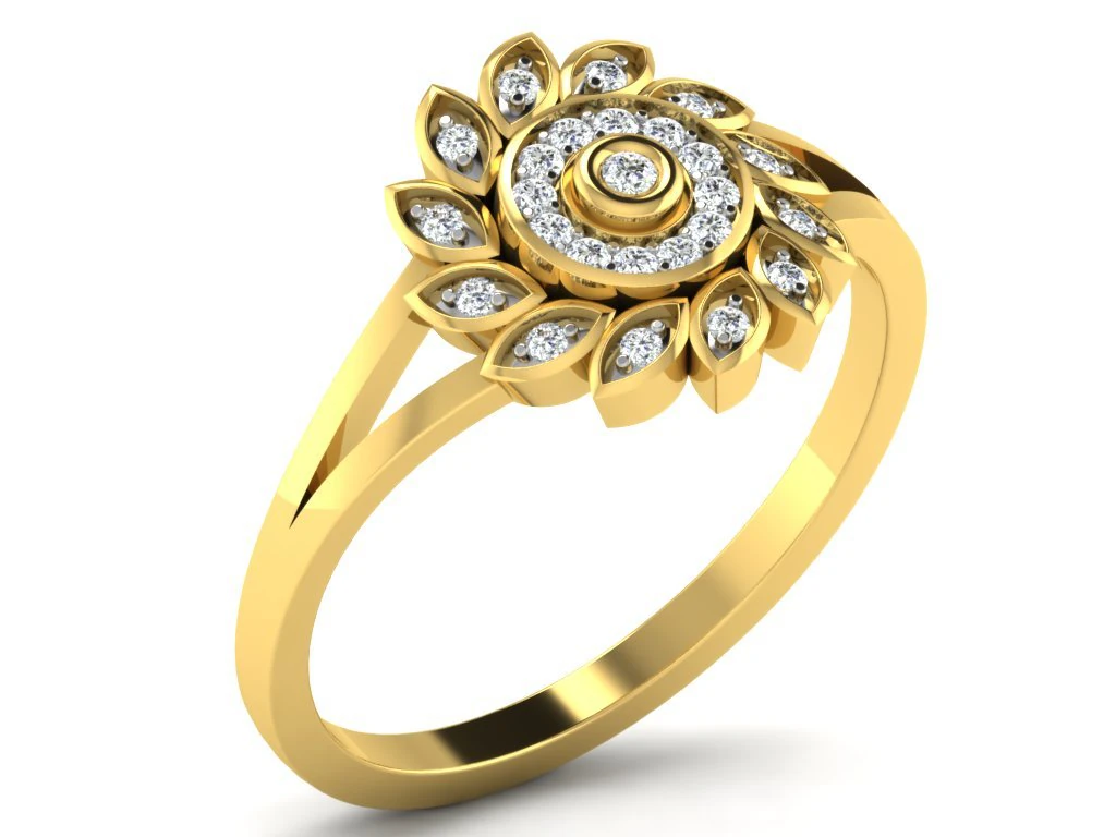 diamond ring for ladies 3D Print Model .c4d .max .obj .3ds .fbx .stl .blend 