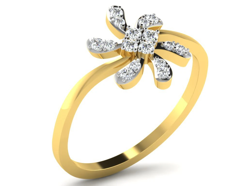 diamond ring for ladies 3D Print Model .c4d .max .obj .3ds .fbx .stl .blend 
