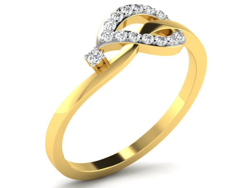 diamond ring for ladies 3D Print Model .c4d .max .obj .3ds .fbx .stl .blend