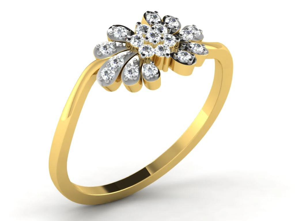 diamond ring for ladies 3D Print Model .c4d .max .obj .3ds .fbx .stl .blend 