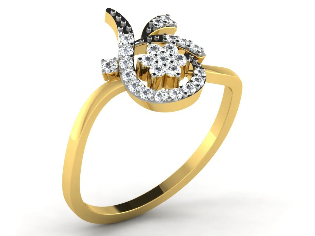 diamond ring for ladies 3D Print Model .c4d .max .obj .3ds .fbx .stl .blend