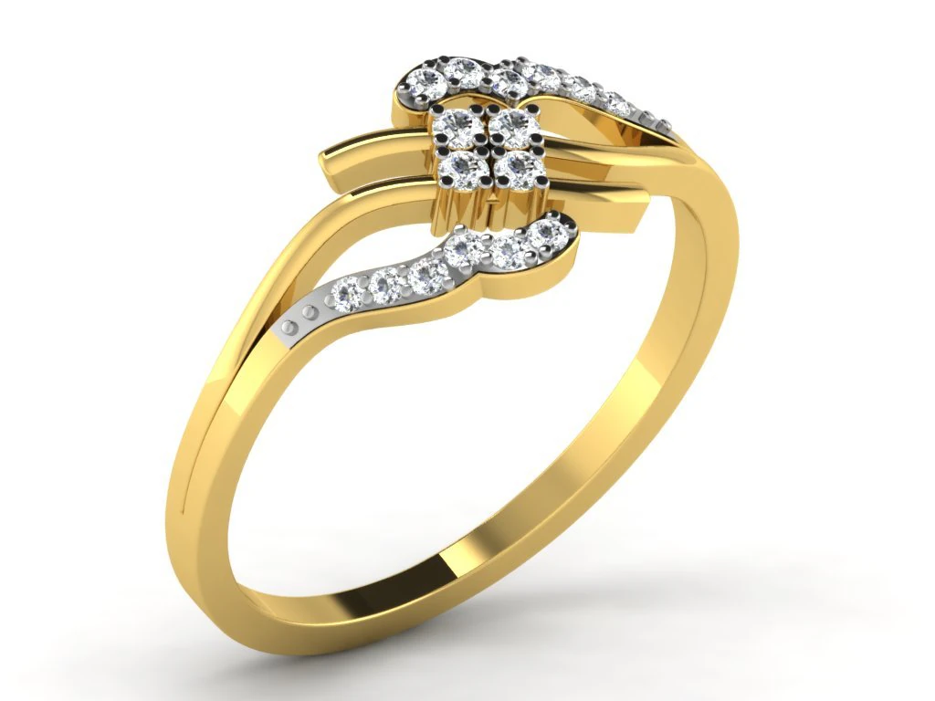diamond ring for ladies 3D Print Model .c4d .max .obj .3ds .fbx .stl .blend