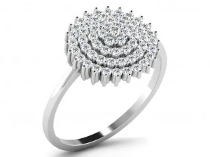 レディース用ダイヤモンドリング 3Dプリントモデル