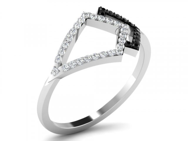 diamond ring for ladies 3D Baskı Modeli .c4d .max .obj .3ds .fbx .stl .blend 