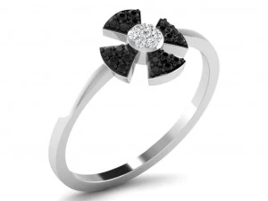 レディース用ダイヤモンドリング 3Dプリントモデル