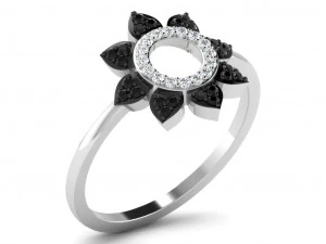 レディース用ダイヤモンドリング 3Dプリントモデル