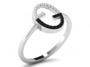 レディース用ダイヤモンドリング 3Dプリントモデル