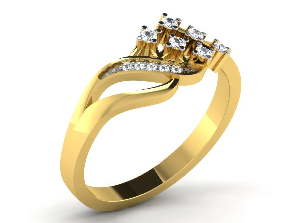 diamond ring for ladies 3D Print Model .c4d .max .obj .3ds .fbx .stl .blend 