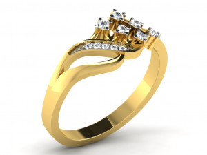 diamond ring for ladies Modelo de Impressão 3D