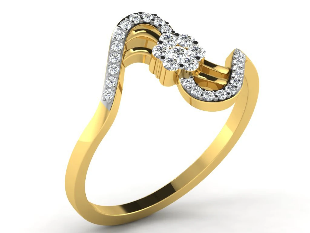 diamond ring for ladies 3D Print Model .c4d .max .obj .3ds .fbx .stl .blend 