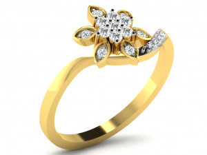 diamond ring for ladies Model Cetak 3D