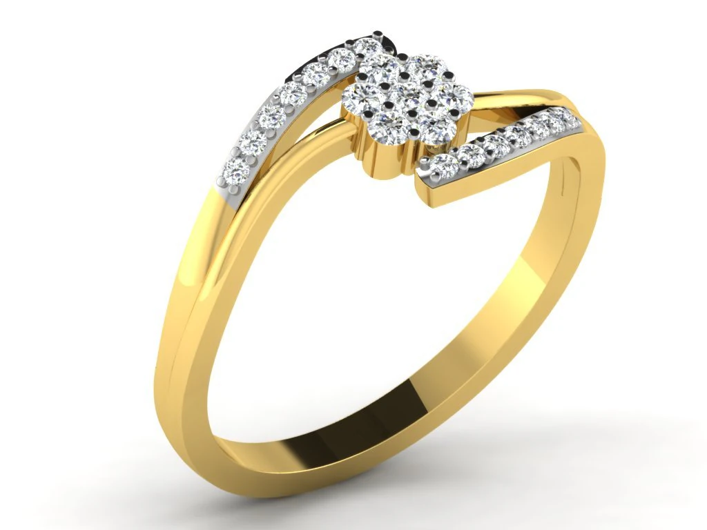 diamond ring for ladies 3D Print Model .c4d .max .obj .3ds .fbx .stl .blend