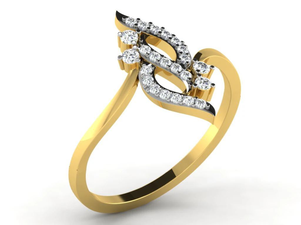 diamond ring for ladies 3D Print Model .c4d .max .obj .3ds .fbx .stl .blend 