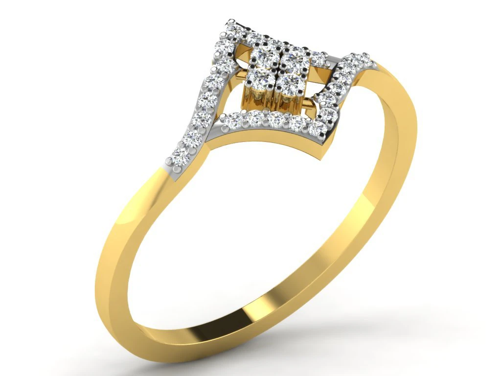 diamond ring for ladies 3D Print Model .c4d .max .obj .3ds .fbx .stl .blend
