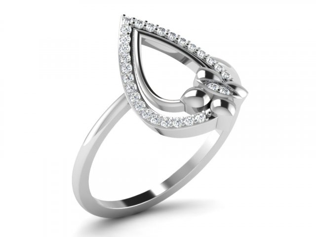diamond ring for ladies 3D Baskı Modeli .c4d .max .obj .3ds .fbx .stl .blend 