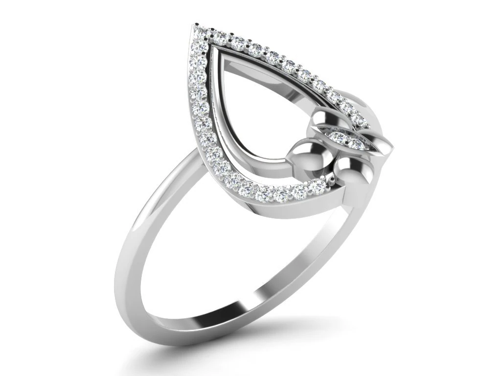 diamond ring for ladies 3D Print Model .c4d .max .obj .3ds .fbx .stl .blend 