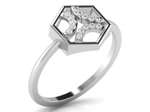 bague en diamant pour dames Modèles 3D en vedette