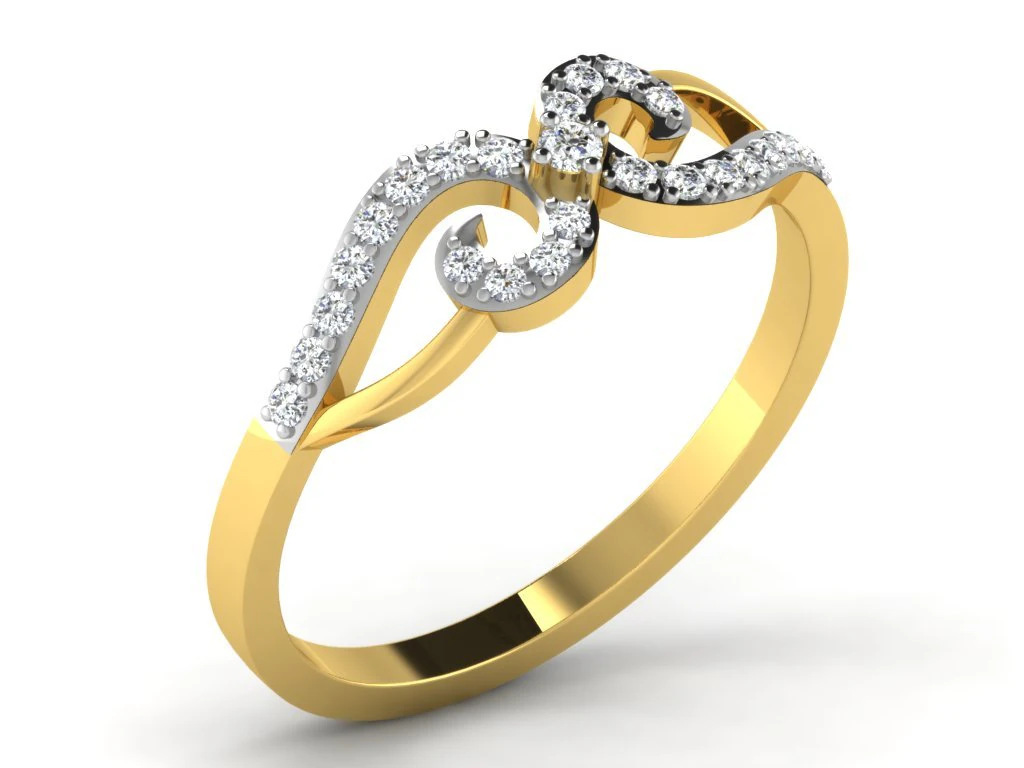 diamond ring for ladies 3D Print Model .c4d .max .obj .3ds .fbx .stl .blend 