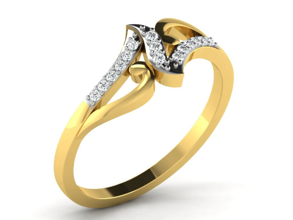 diamond ring for ladies 3D Print Model .c4d .max .obj .3ds .fbx .stl .blend