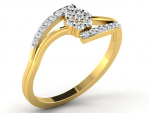 diamond ring for ladies Model Cetak 3D