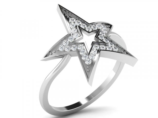 diamond ring for ladies 3D 프린트 모델 .c4d .max .obj .3ds .fbx .stl .blend 