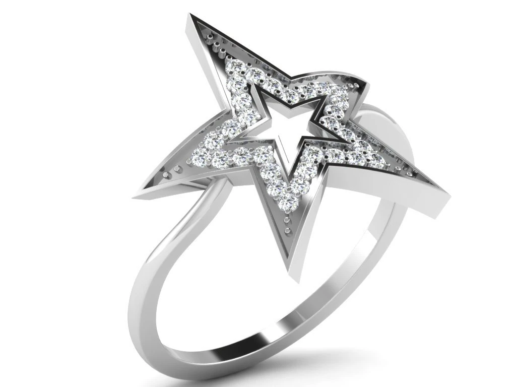 diamond ring for ladies 3D Print Model .c4d .max .obj .3ds .fbx .stl .blend 