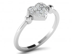 anillo de diamantes para damas Modelo de impresión 3D