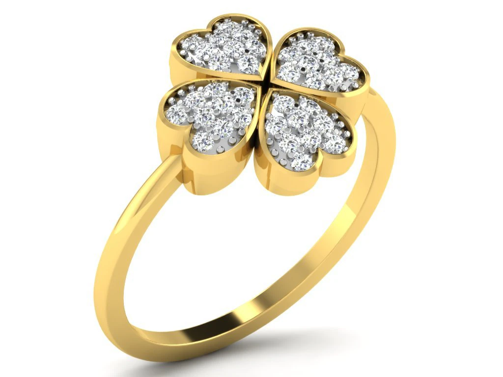 diamond ring for ladies 3D Print Model .c4d .max .obj .3ds .fbx .stl .blend