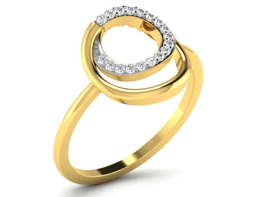 diamond ring for ladies 3D Print Model .c4d .max .obj .3ds .fbx .stl .blend 