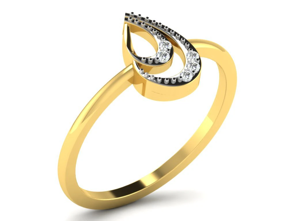 diamond ring for ladies 3D Print Model .c4d .max .obj .3ds .fbx .stl .blend 
