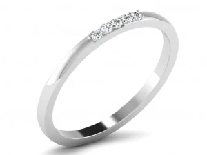 レディース用ダイヤモンドリング 3Dプリントモデル