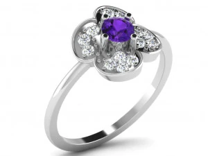 кільце з діамантом для жінок 3D Принт Модель