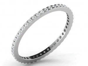 anillo de diamantes para damas Modelo de impresión 3D