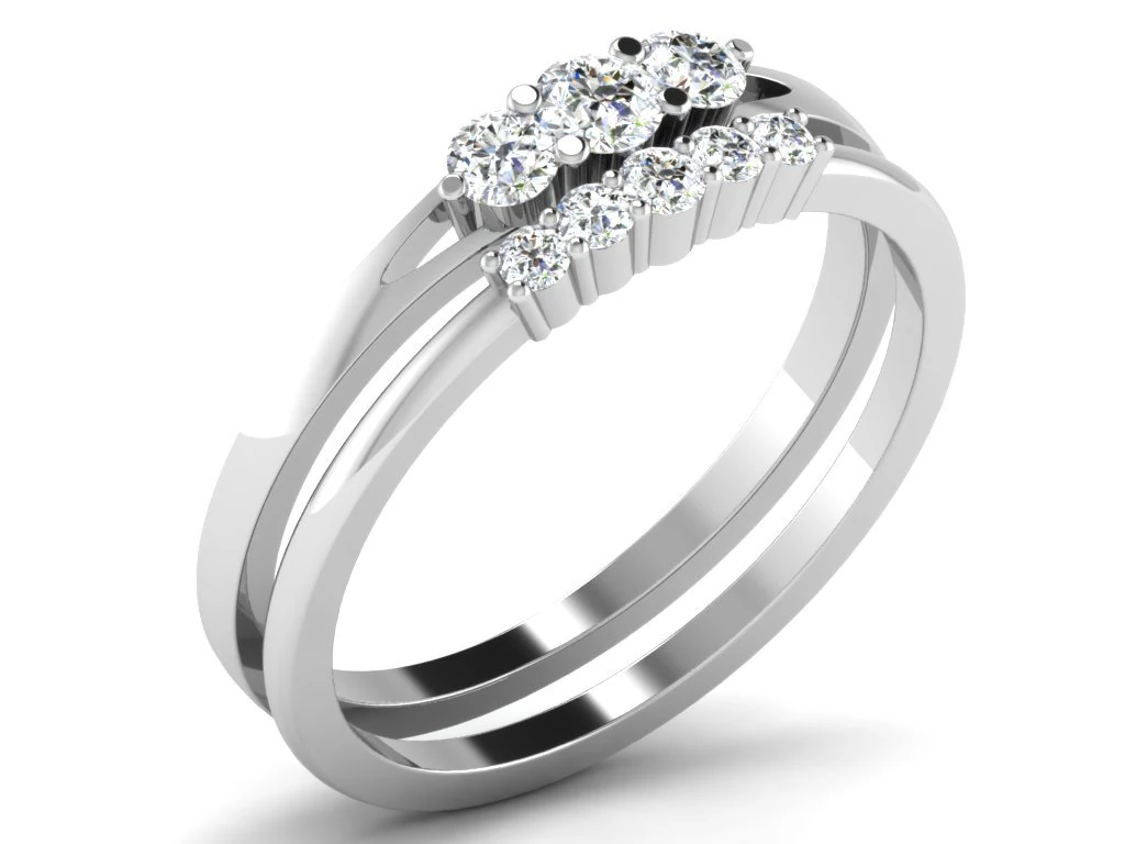 diamond ring for ladies 3D Print Model .c4d .max .obj .3ds .fbx .stl .blend 