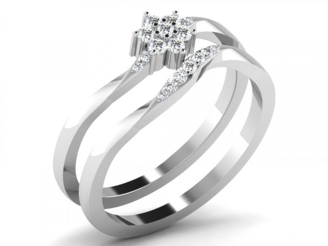 diamond ring for ladies Model do druku 3D .c4d .max .obj .3ds .fbx .stl .blend 