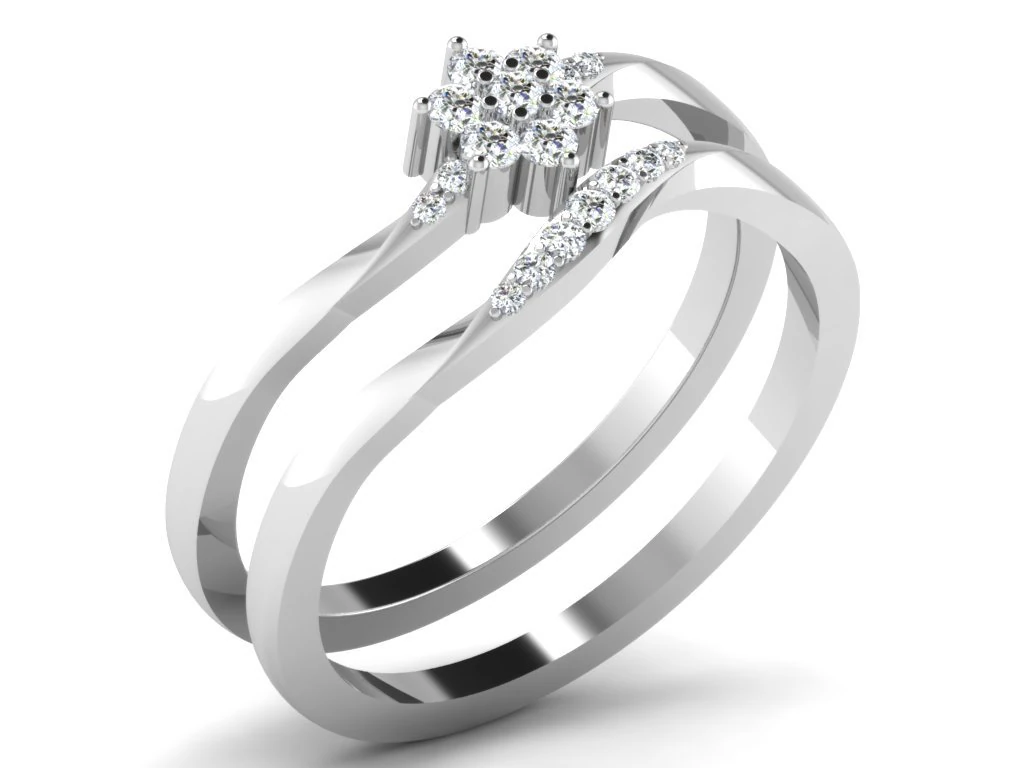 diamond ring for ladies 3D Print Model .c4d .max .obj .3ds .fbx .stl .blend