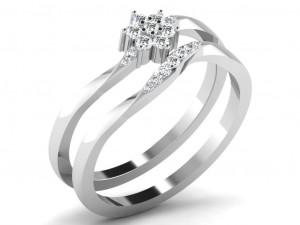 diamond ring for ladies Model do druku 3D