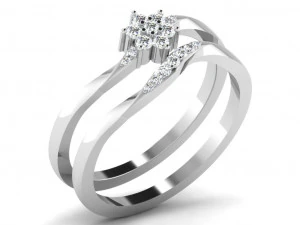 bayanlar i&ccedil;in pırlanta y&uuml;z&uuml;k 3D Baskı Modeli