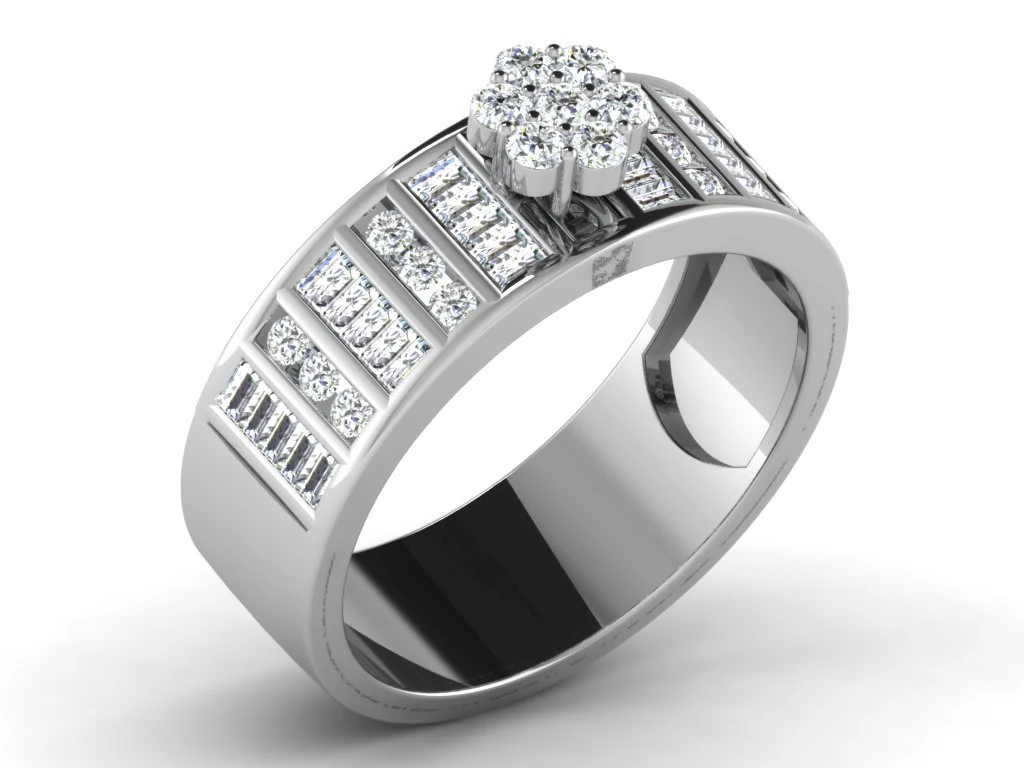 diamond ring for ladies 3D Print Model .c4d .max .obj .3ds .fbx .stl .blend