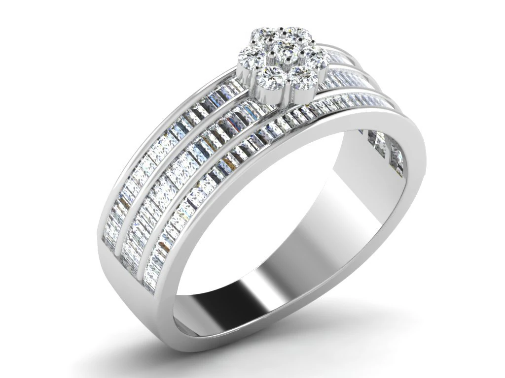 diamond ring for ladies 3D Print Model .c4d .max .obj .3ds .fbx .stl .blend 